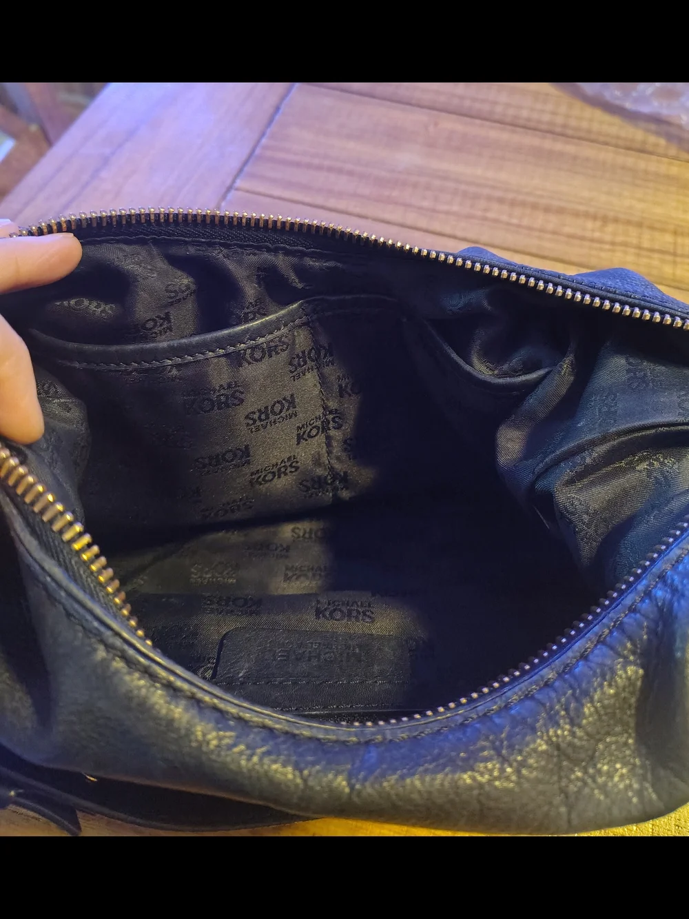 Michael Kors Vintage Black Pebbled Hobo